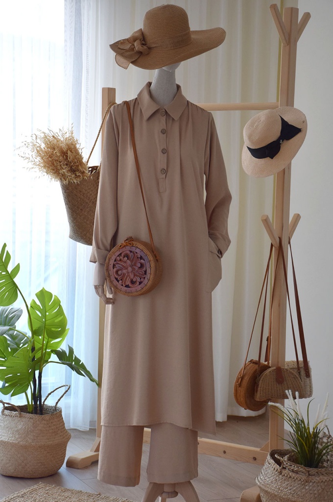 Tunik Takım Bej Renk