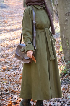 Yeşil Renk Mevlana Model Kaşe Kaban