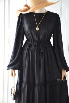 Siyah Renk Lina Elbise