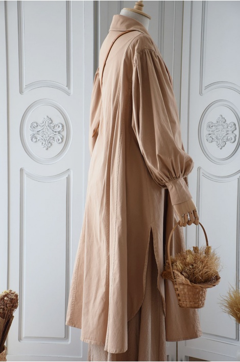 Camel Rengi Panço Model Trenç Coat