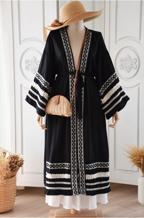 ugunstige Regelmæssighed Skærpe Siyah Renk Kimono - Eminos Butik