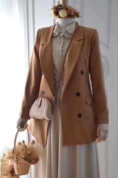 Taba Rengi Blazer Ceket