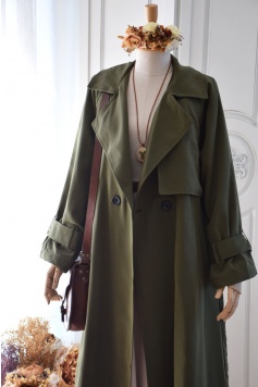 Haki Renk Trench Coat