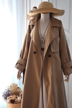 Camel Rengi Trench Coat