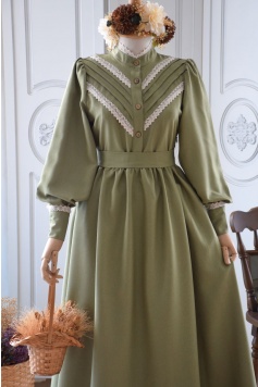 Zarif Hanım Elbise Kına Yeşili Rengi