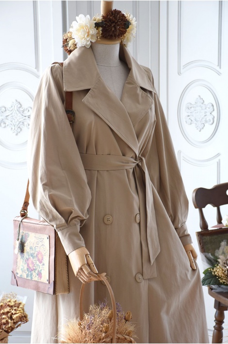 Long camel trench coat deals