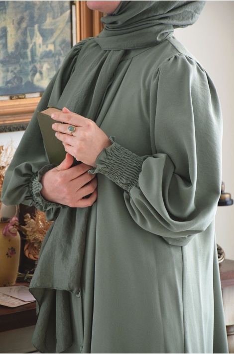 Prenses Model Ferace Mint Yeşili Rengi