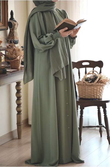 Prenses Model Ferace Mint Yeşili Rengi