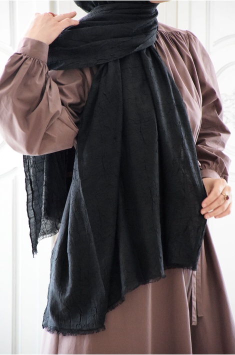 Bambu Kraş Şal Siyah