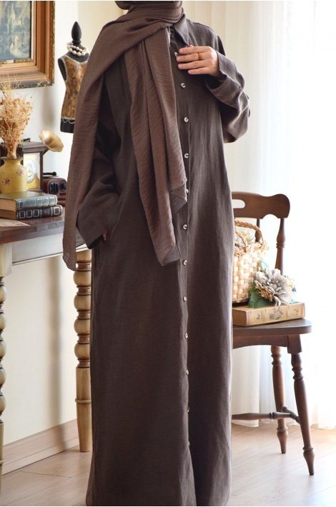 Oversize   Model Keten  Ferace   Kahverengi
