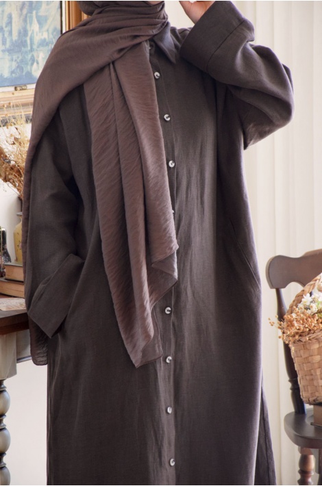 Oversize   Model Keten  Ferace   Kahverengi