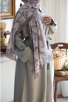 Oversize  Model   Keten   Ferace   Su Yeşili