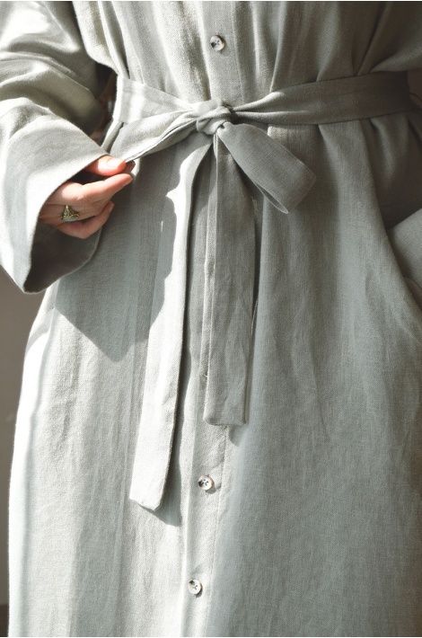 Oversize  Model   Keten   Ferace   Su Yeşili