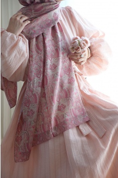 Etro Desen Şal Pembe-Taba