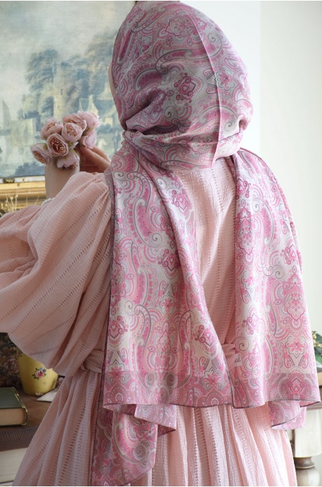 Etro Desen Şal Pembe-Taba