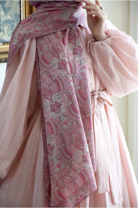 Etro Desen Şal Pembe-Taba