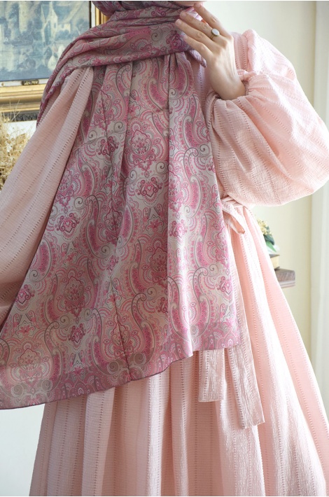 Etro Desen Şal Pembe-Taba