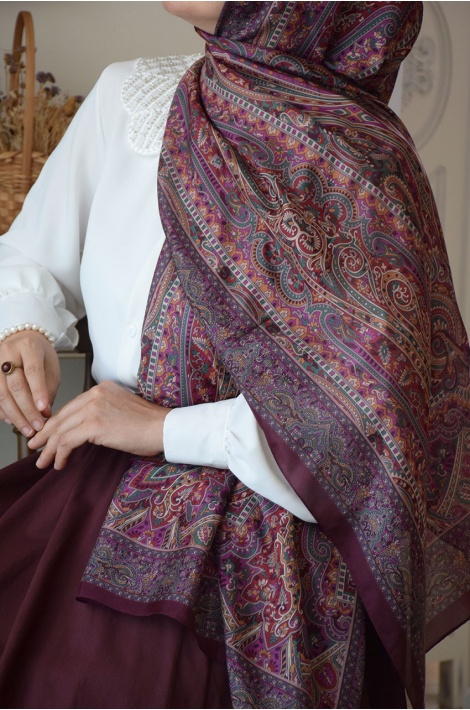 Anka Şal Bordo