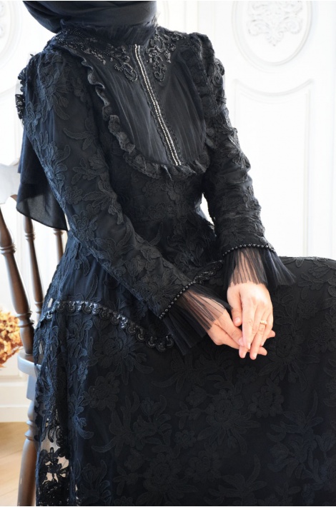 Elegant Elbise Siyah