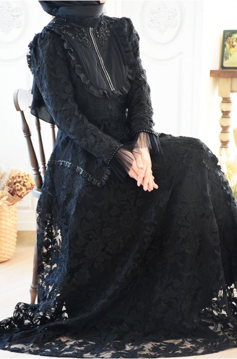 Elegant Elbise Siyah
