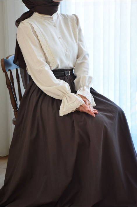 Vintage Model Keten Gömlek