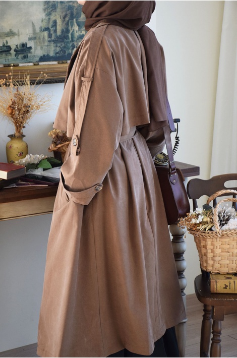 Oversize Model Trench Coat Taba