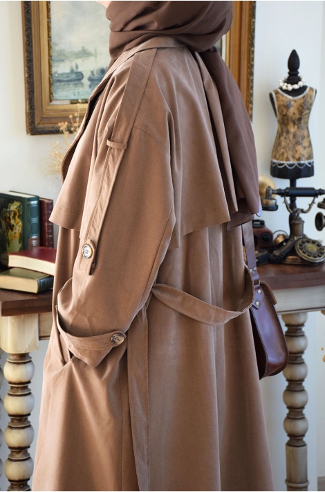 Oversize Model Trench Coat Taba