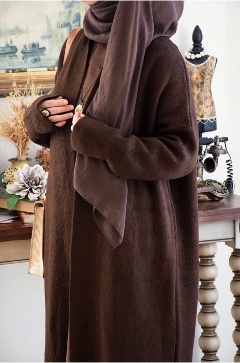 Kahverengi Triko Hırka