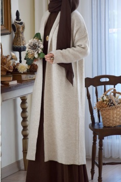 Taş Rengi Triko Hırka