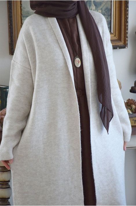 Taş Rengi Triko Hırka