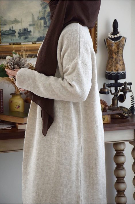 Taş Rengi Triko Hırka