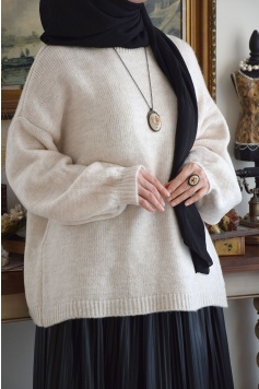 Uzun Açık Bej Kazak