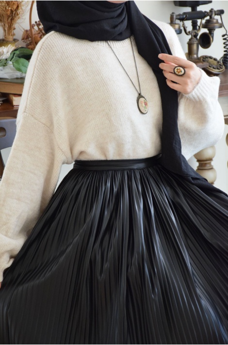 Uzun Açık Bej Kazak