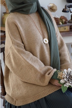 Uzun Sütlü Kahve Kazak