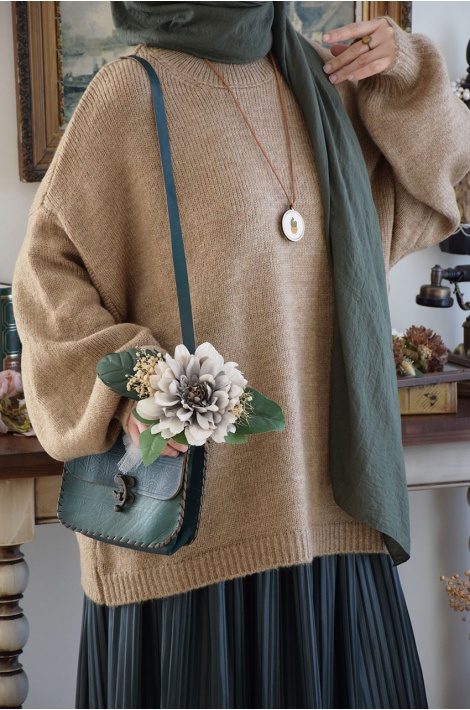 Uzun Sütlü Kahve Kazak