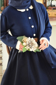 Bebe Yakalı Triko Hırka Lacivert