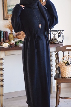 Angora Elbise Siyah