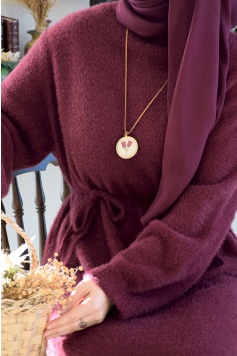 Angora Elbise Bordo