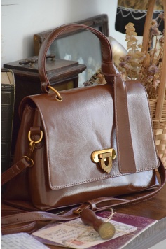 Taba Renk Çift Bölmeli Çanta