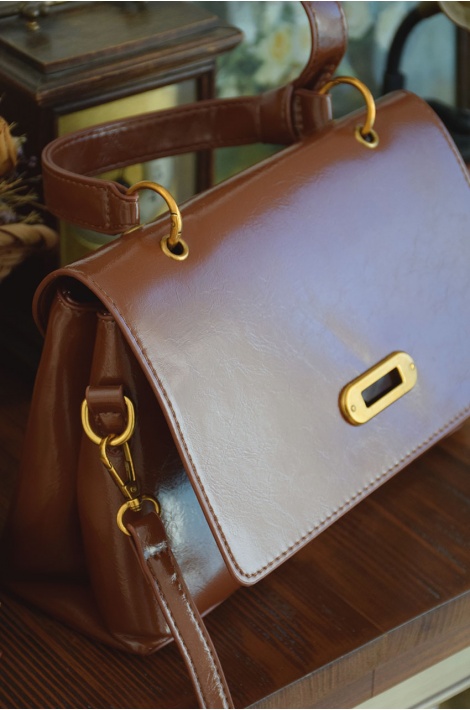 Taba Renk Çift Bölmeli Çanta