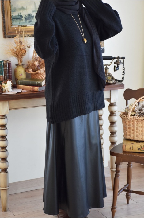 Oversize Triko Kazak Siyah