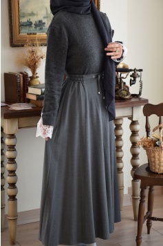 Pamuklu Etek Gri Renk
