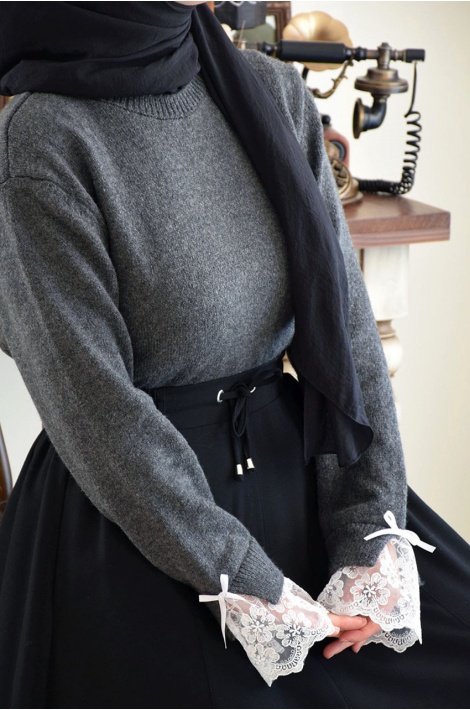 Pamuklu Etek Siyah Renk