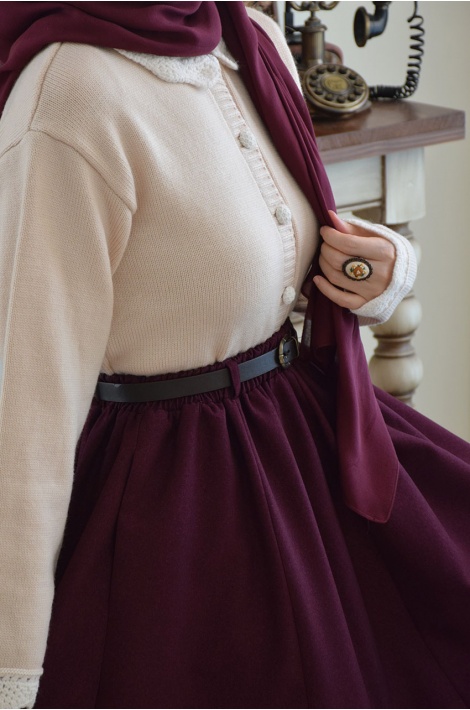 Bebe Yakalı Triko Hırka Pudra Pembe