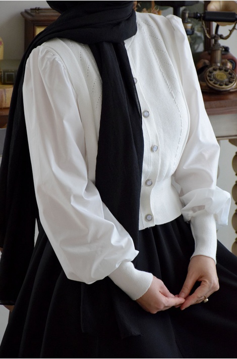 Elegant Hırka Beyaz