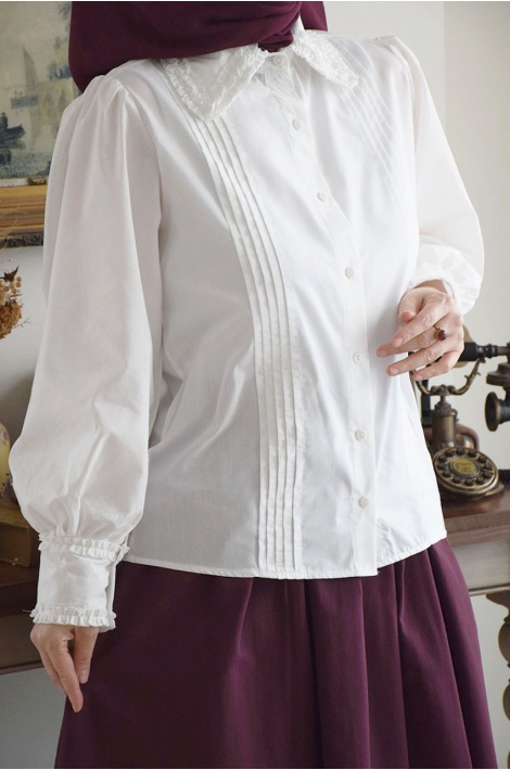 Beyaz Elegant Gömlek