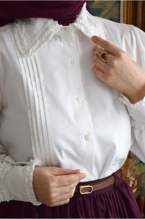 Beyaz Elegant Gömlek