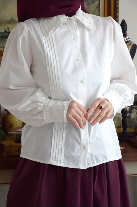 Beyaz Elegant Gömlek