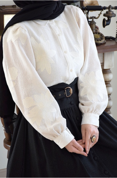 Vintage Etek Siyah (Çizgili)