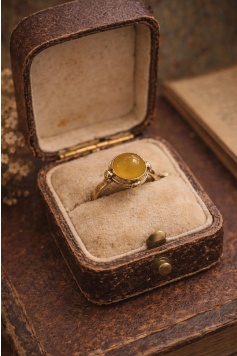 Doğal Taş Yüzük Sarı